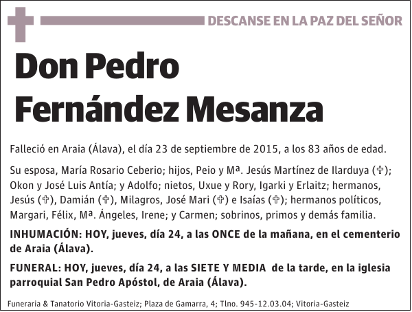 Pedro Fernández Mesanza