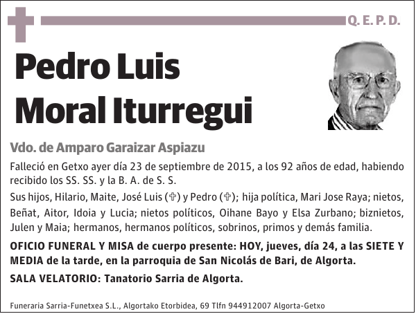 Pedro Luis Moral Iturregui