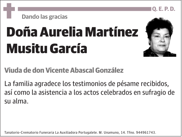 Aurelia Martínez Musitu García