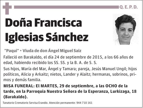 Francisca Iglesias Sánchez