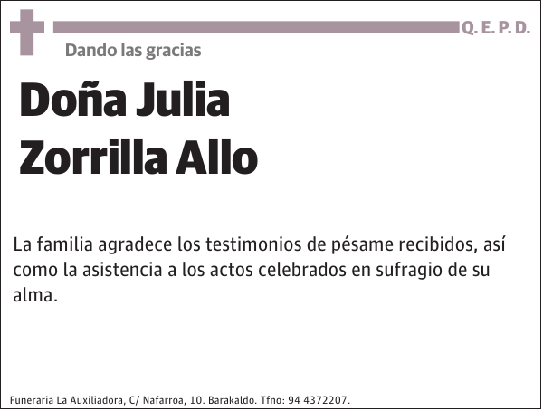 Julia Zorrilla Allo