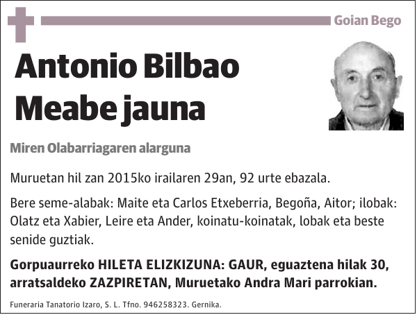 Antonio Bilbao Meabe