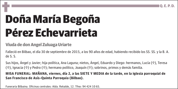 María Begoña Pérez Echevarrieta