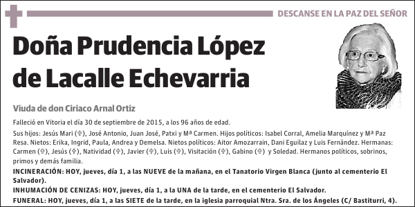 Prudencia López de Lacalle Echevarria