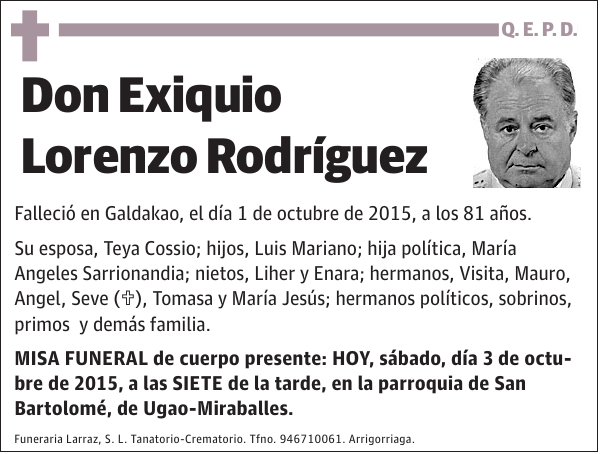 Exiquio Lorenzo Rodríguez