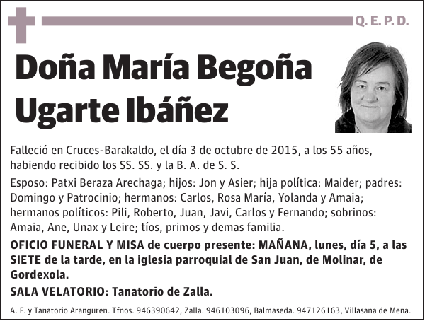 María Begoña Ugarte Ibáñez