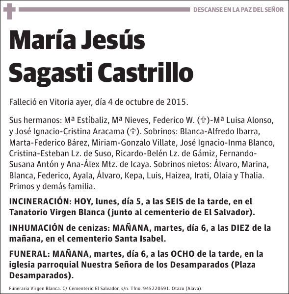 María Jesús Sagasti Castrillo