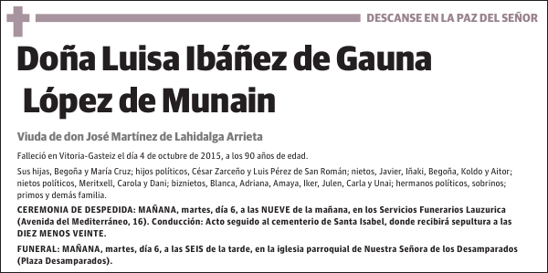 Luisa Ibáñez de Gauna López de Munain