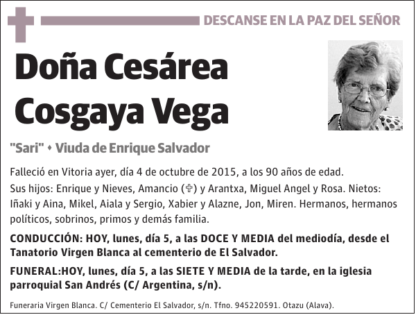 Cesárea Cosgaya Vega