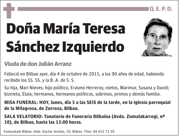 María Teresa Sánchez Izquierdo