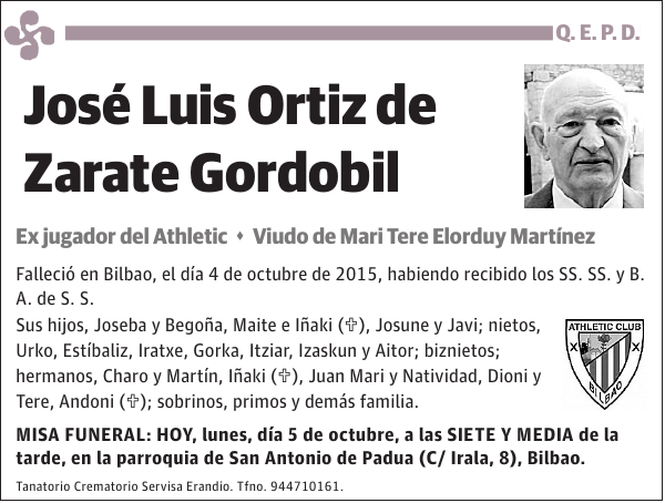 José Luis Ortiz de Zarate Gordobil