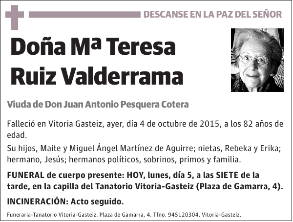 Mª Teresa Ruiz Valderrama