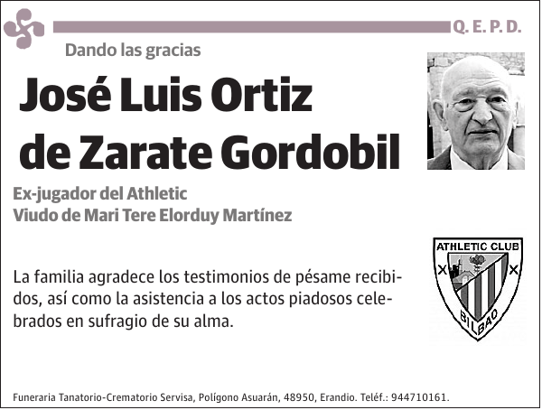 José Luis Ortiz de Zarate Gordobil