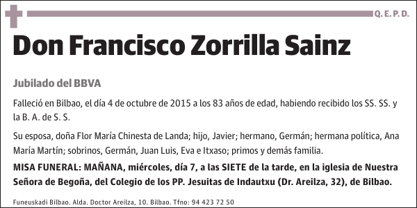 Francisco Zorrilla Sainz