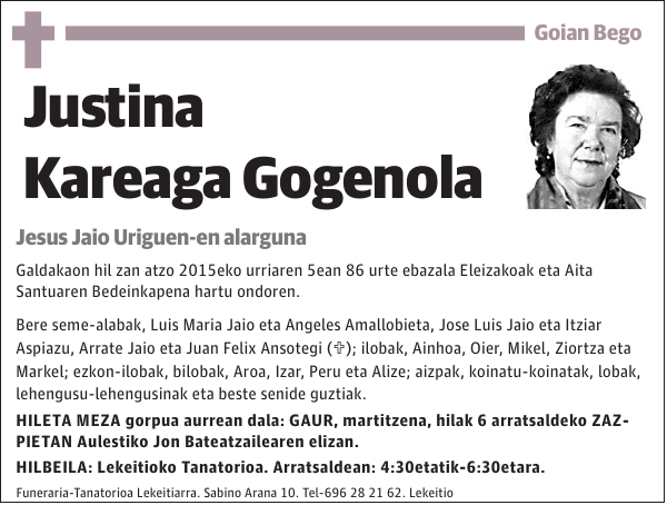 Justina Kareaga Gogenola