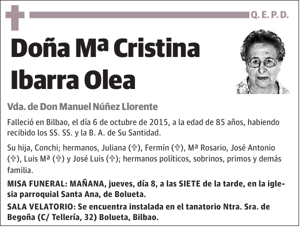 Mª Cristina Ibarra Olea