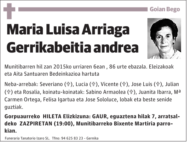 Maria Luisa Arriaga Gerrikabeitia