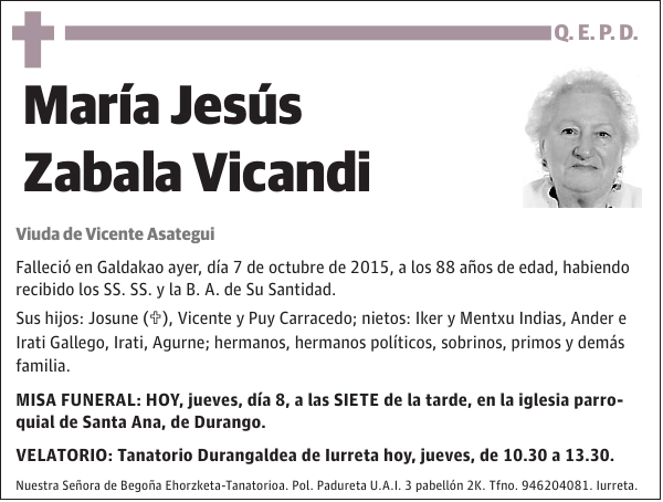 María Jesús Zabala Vicandi