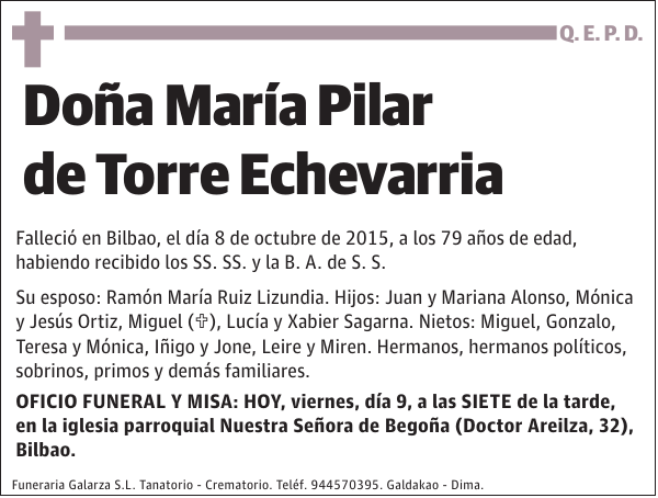 María Pilar de Torre Echevarria