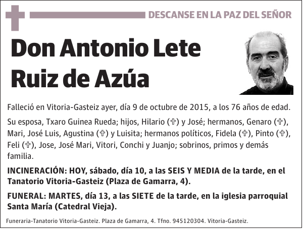 Antonio Lete Ruiz de Azúa