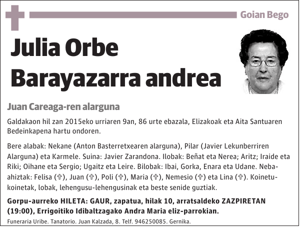 Julia Orbe Barayazarra