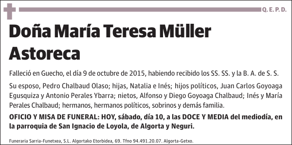 María Teresa Müller Astoreca