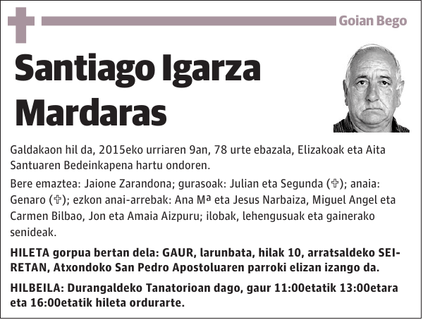 Santiago Igarza Mardaras Galdakaon