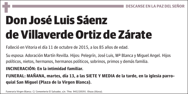 José Luis Sáenz de Villaverde Ortiz de Zárate