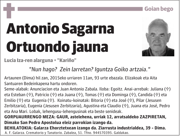 Antonio Sagarna Ortuondo