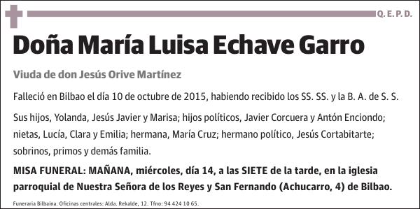 María Luisa Echave Garro