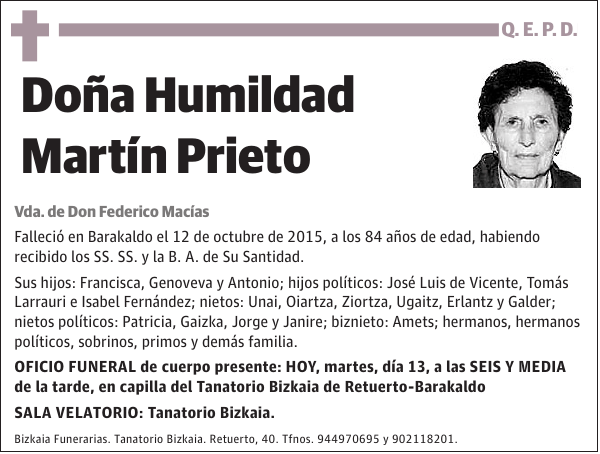 Humildad Martín Prieto