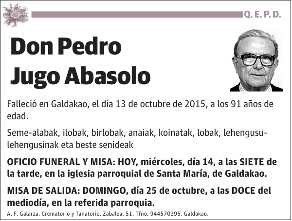 Pedro Jugo Abasolo