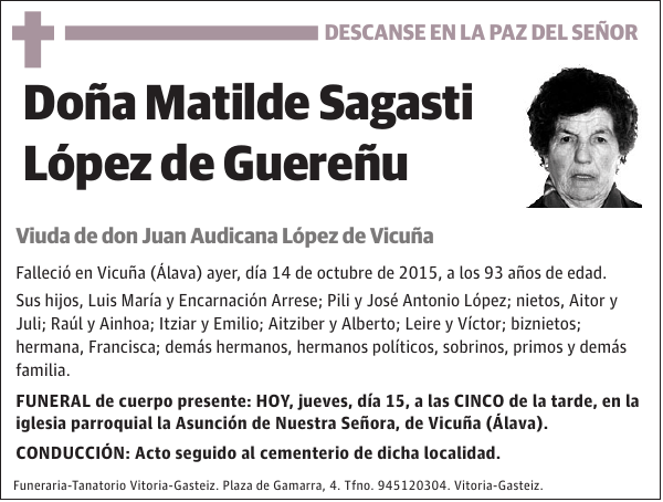 Matilde Sagasti López de Guereñu