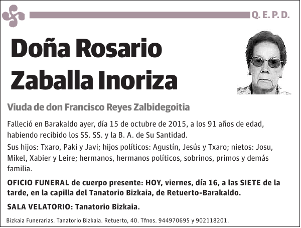 Rosario Zaballa Inoriza