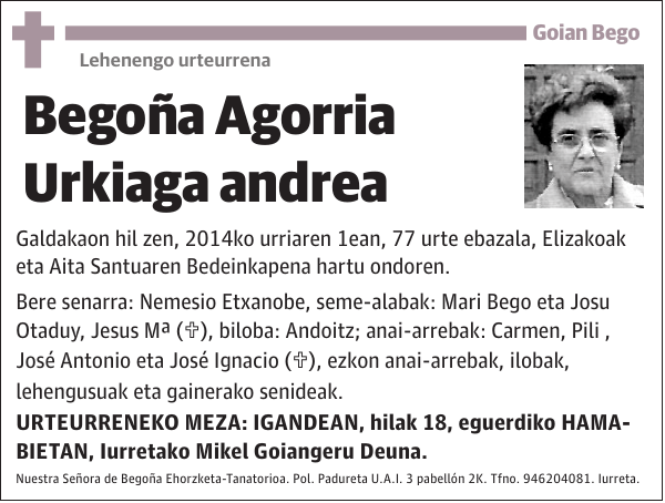 Begoña Agorria Urkiaga