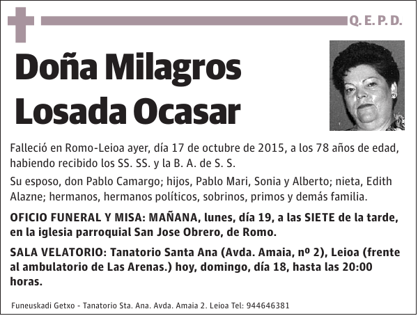 Milagros Losada Ocasar