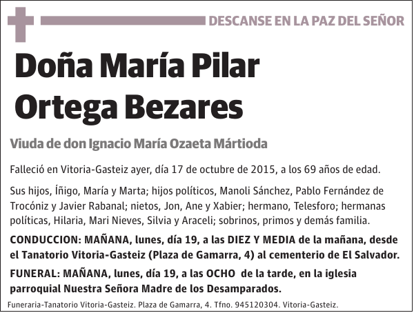 María Pilar Ortega Bezares