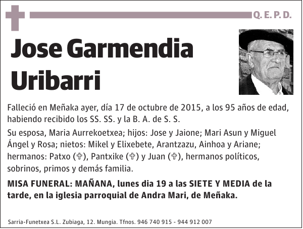 Jose Garmendia Uribarri