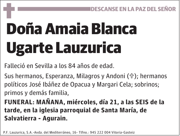 Amaia Blanca Ugarte Lauzurica