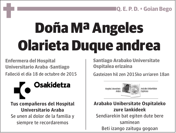 Mª Angeles Olarieta Duque