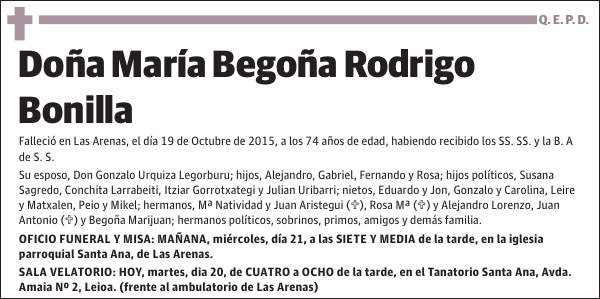 María Begoña Rodrigo Bonilla