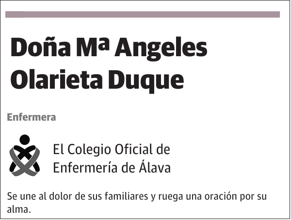 Mª Angeles Olarieta Duque