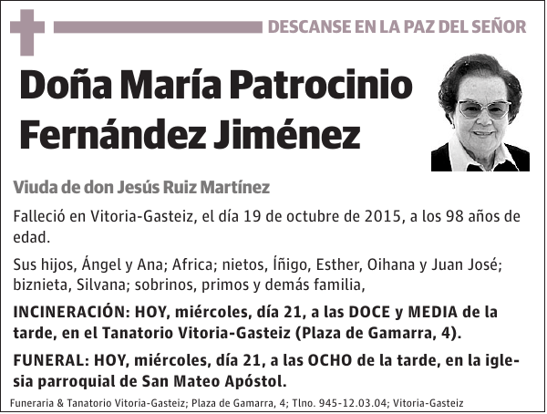 María Patrocinio Fernández Jiménez