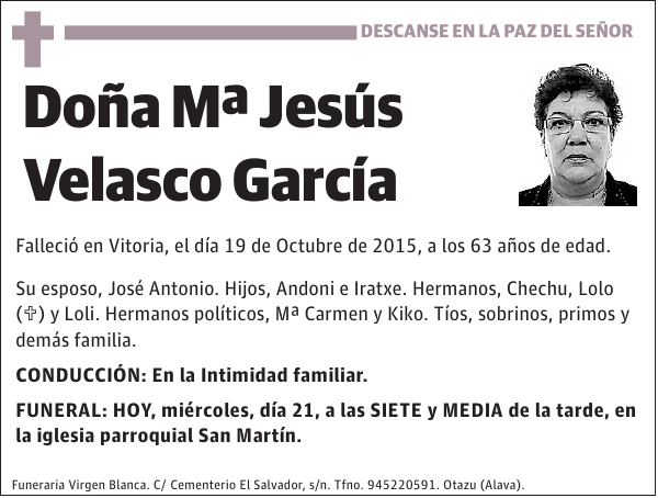 Mª Jesús Velasco García