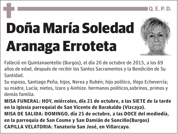 María Soledad Aranaga Erroteta