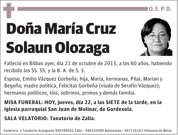 María Cruz Solaun Olozaga