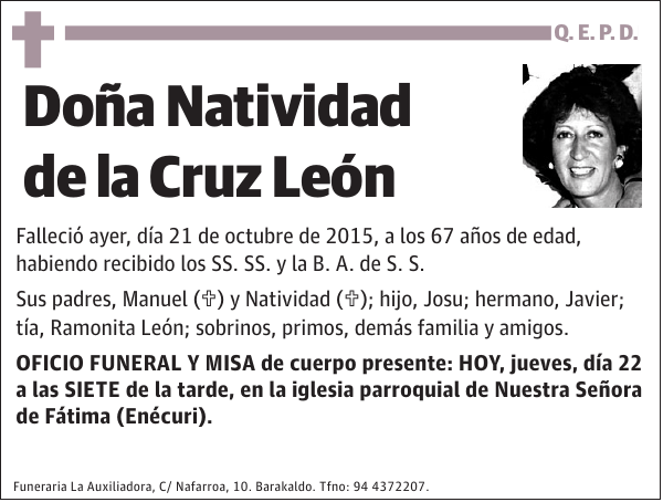 Natividad de la Cruz León