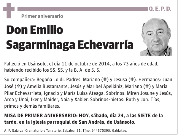 Emilio Sagarmínaga Echevarría