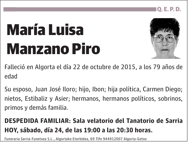 María Luisa Manzano Piro