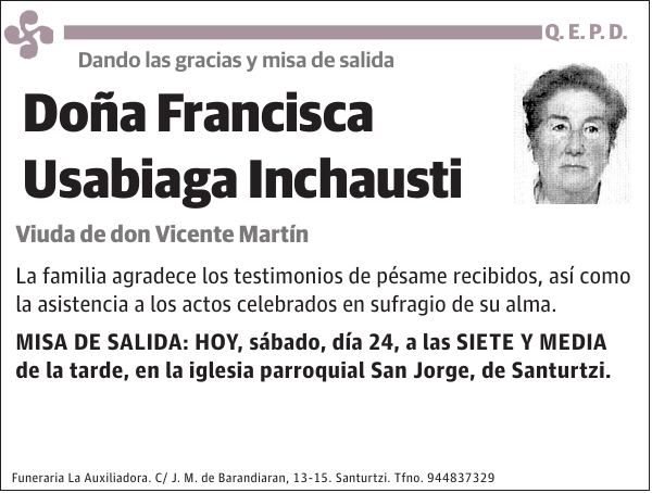 Francisca Usabiaga Inchausti